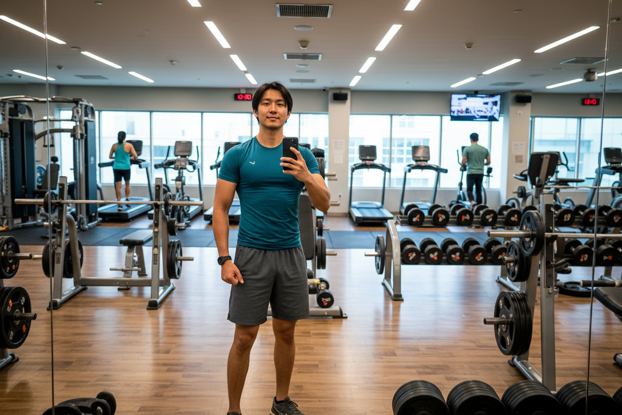 rohit das a north east guy from assam must look like north eastern and standing in a gym like taking selfie