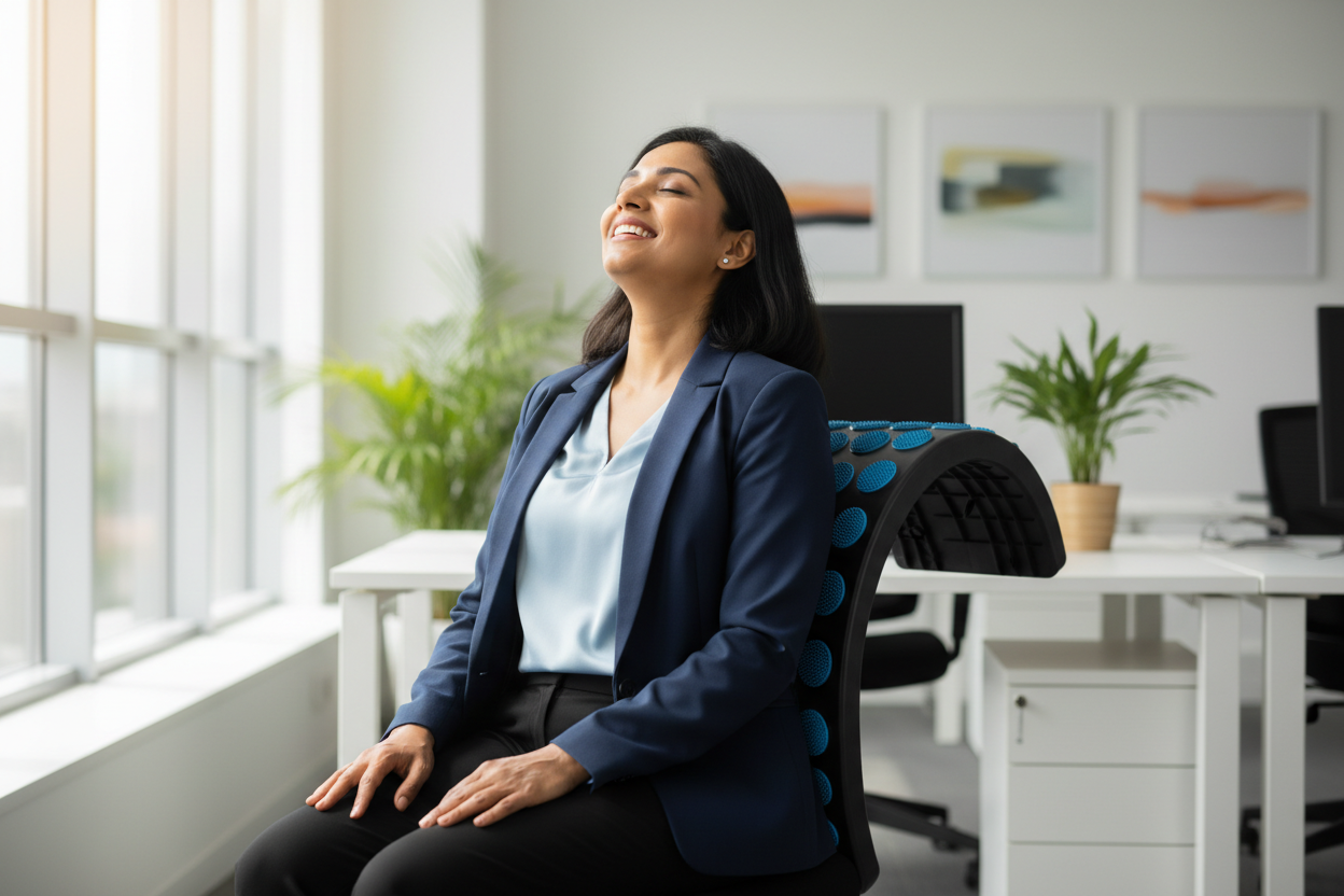 shalini verma a corporate employee happy from my back stretching product 